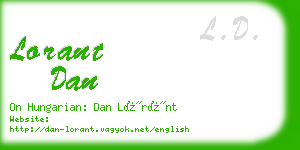 lorant dan business card